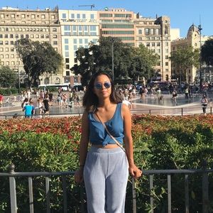 Blue Scoop Neck J Crew Tank